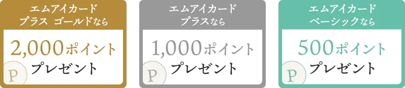 ポイントプレゼント